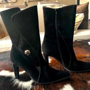 Bellini Vinnie Black Leather and Suede Boots  Sz 10